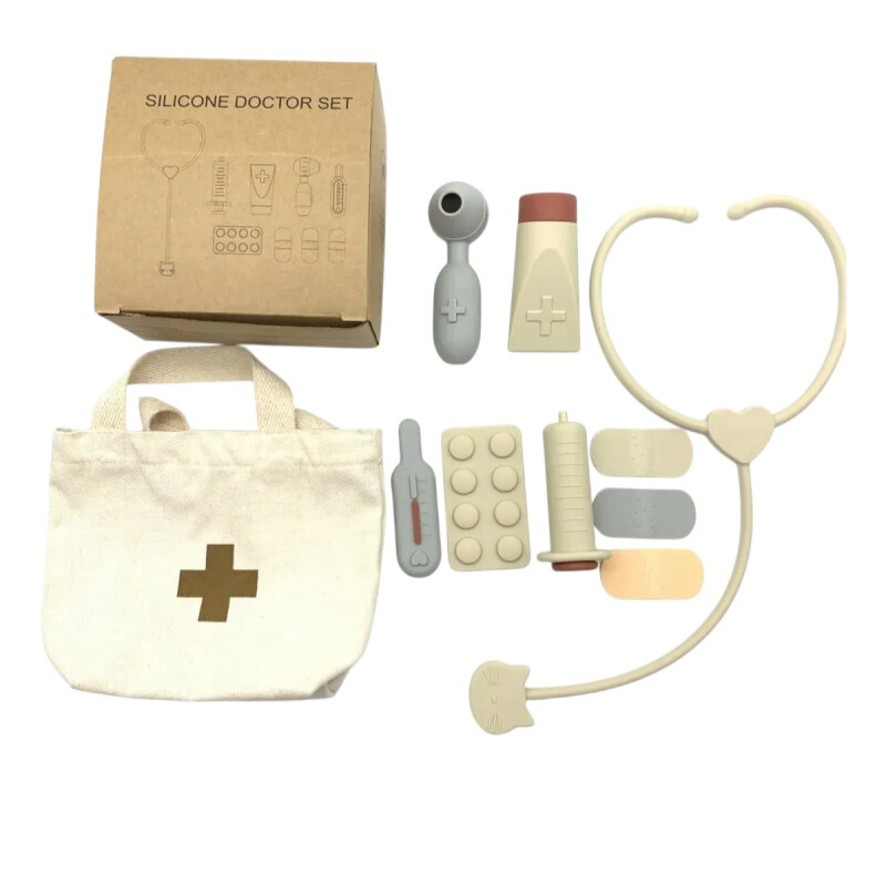 Set Doctor Infantil Silicona Pastel Set Doctor Infantil Silicona Pastel