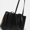 Cartera al Hombro Oslo en Efecto Cuero Graneado Negro