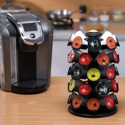 Soporte para 30 capsulas de café Nespresso giratorio Soporte para 30 capsulas de café Nespresso giratorio