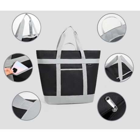 Bolso Térmico Reforzado Playa Picnic 40L 816-3 NEGRO