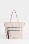 Shopper con cierres beige