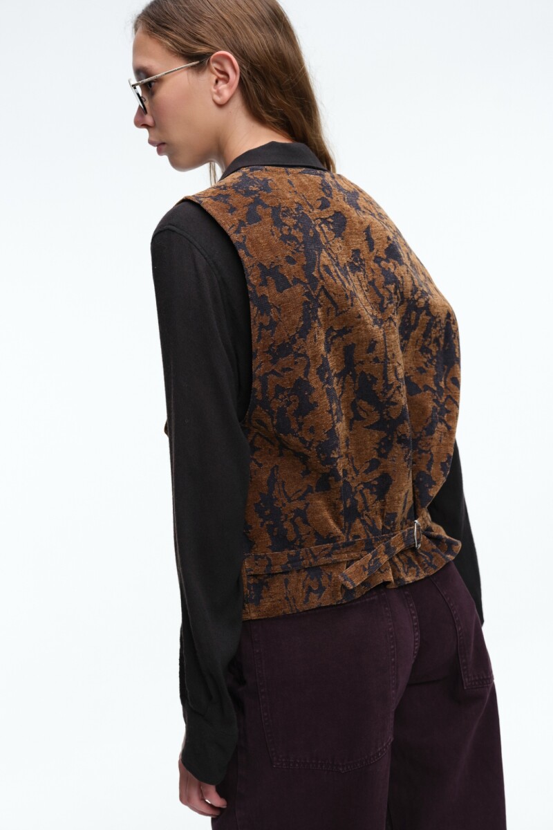 CHALECO JACQUARD Camel