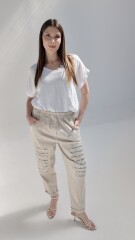 Pantalón Baggy Amelia Beige