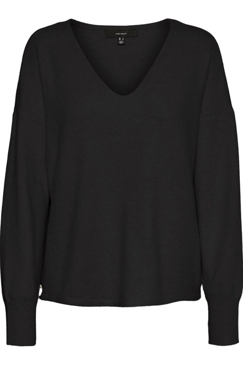 Sweater Doffy Cuello "v" Black