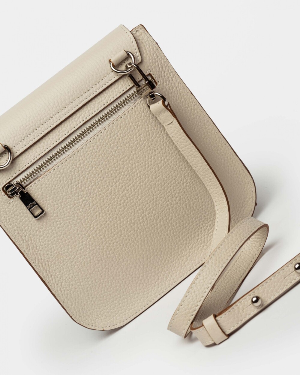 Mini Bag Liana En Cuero Graneado Natural