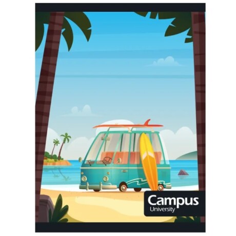Cuaderno Campus 36 Hojas Rayado Camioneta Surf