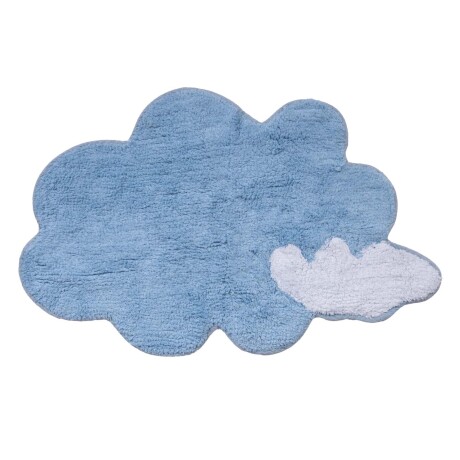 ALFOMBRA BAÑO KIDS CLOUD , CELESTE ALGODON CELESTE