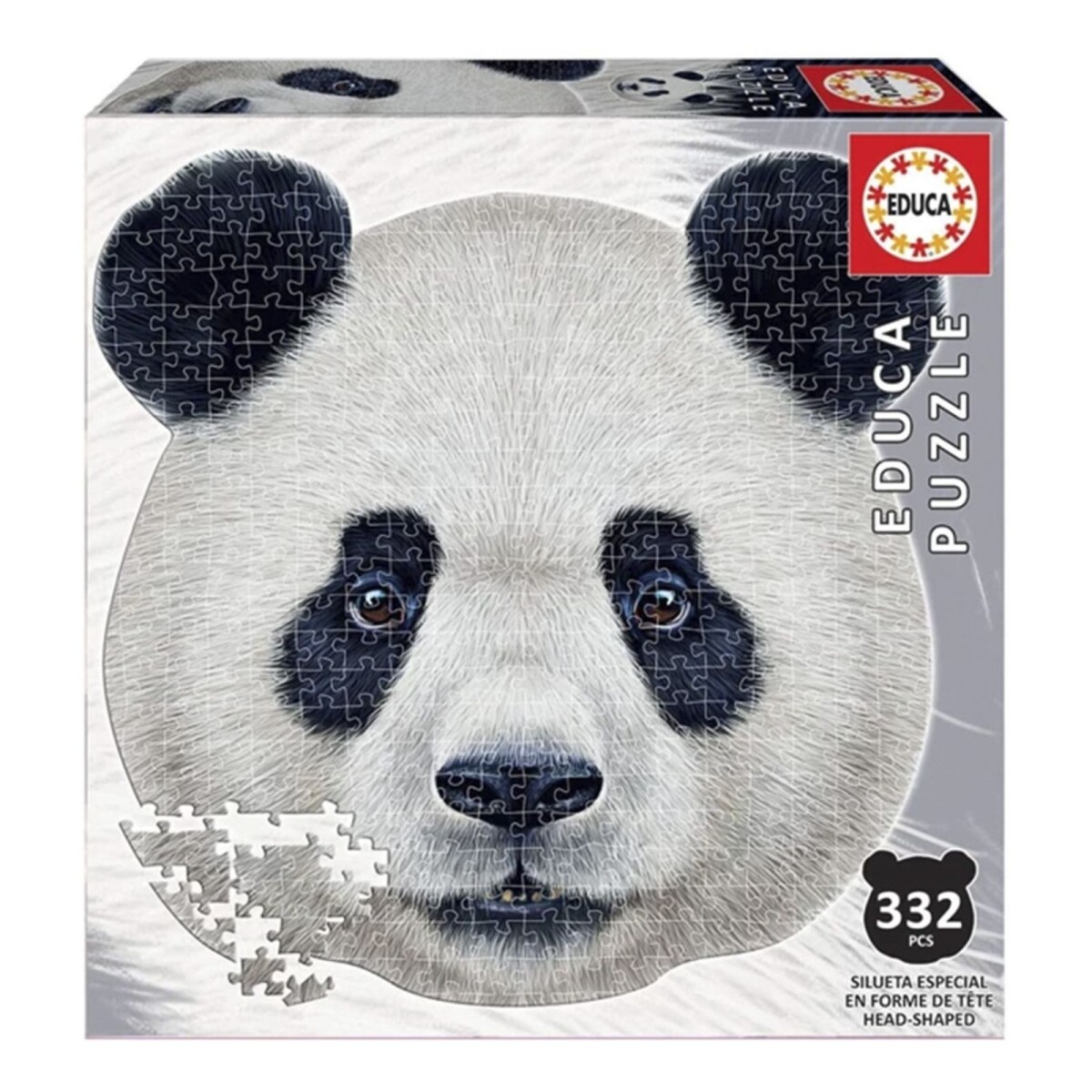 Puzzle Rompecabeza Cara Oso Panda Silueta 332 Piezas Educa 