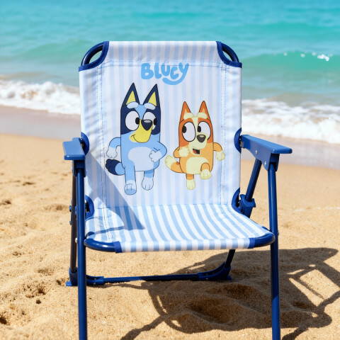 Silla Infantil Bluey Plegable para Playa BCO/CELESTE