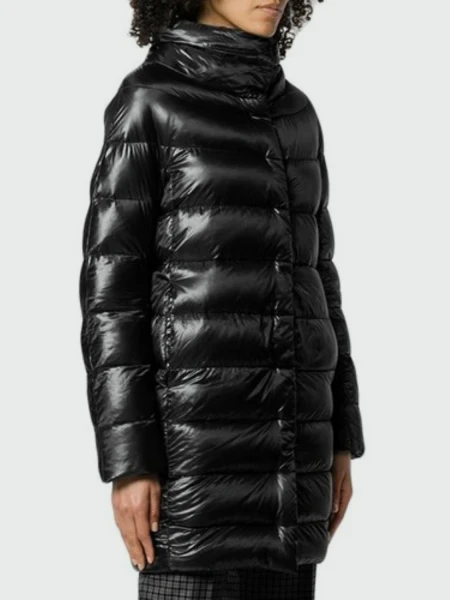 Herno-Campera de nylon rellena de plumas, Dora Negro