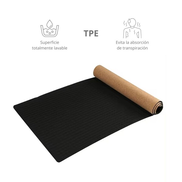 Colchoneta Mat Tpe + Cork Corcho 6 Mm Antideslizante Yoga Pilates Aerobico Entrenamiento 183cm X 61cm X 6mm Espesor Imback Colchoneta Mat Tpe + Cork Corcho 6 Mm Antideslizante Yoga Pilates Aerobico Entrenamiento 183cm X 61cm X 6mm Espesor Imback