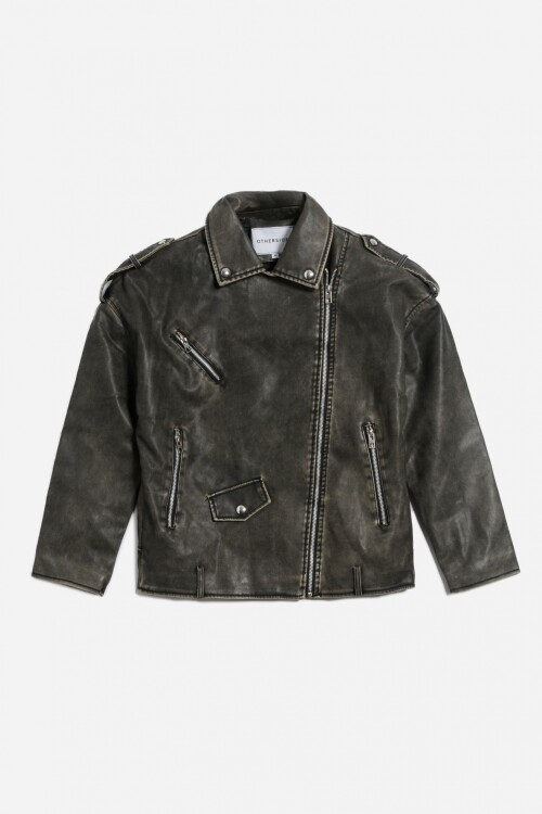 Campera eco cuero NEGRO
