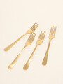 Tenedor Olivo Set 4 Un. Dorado Color Unico