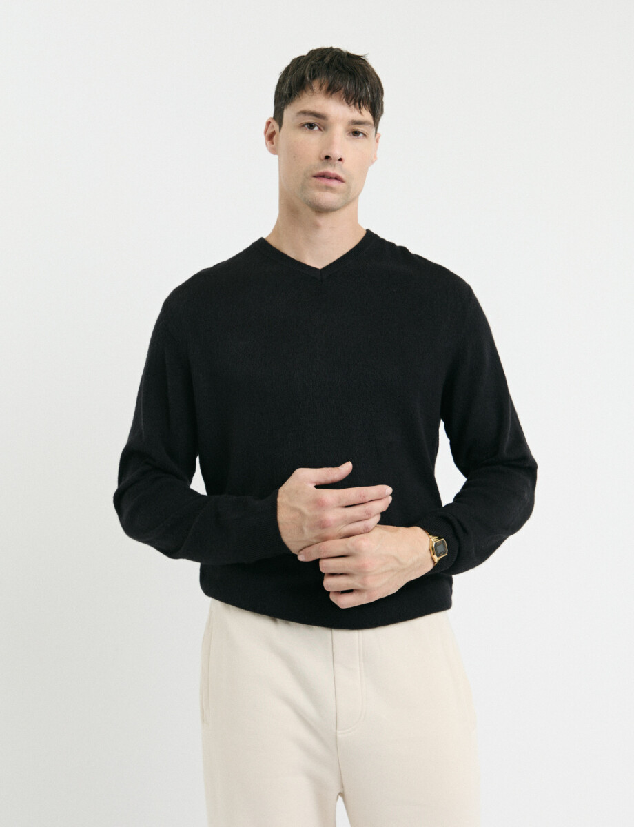 470313 SWEATER V HARRINGTON URBAN Negro