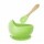 Set de Comida Bebé Irrompible en Silicona c/ Bowl y Cuchara Verde Manzana