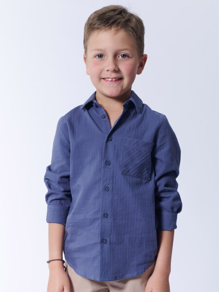 Camisa espiga Azul