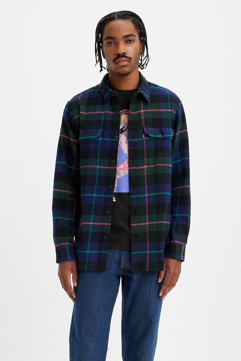 Camisa Hom.M/L Viyela A/Cuad.Levi´s - Azul 