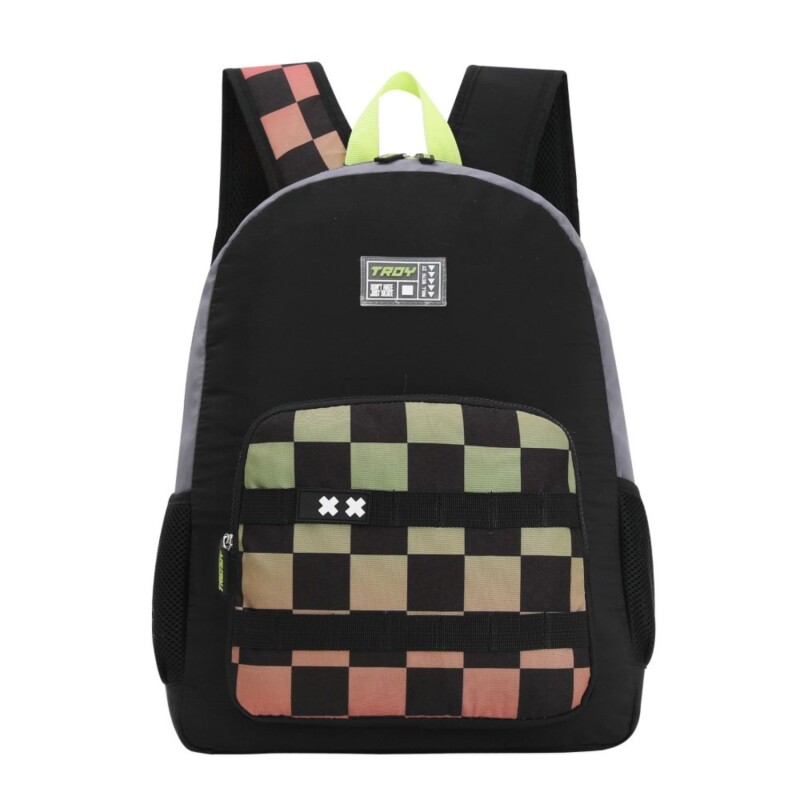 Mochila Escolar Trendy Game Con Porta Botella Para Jardín Y Uso Infantil Diario Negro