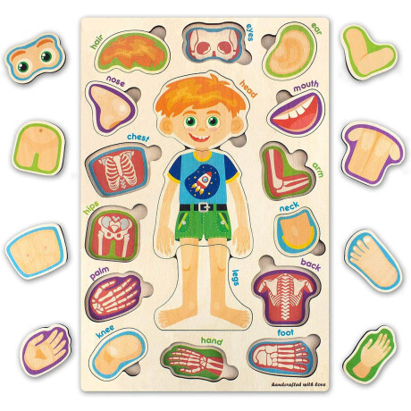 Set X2 Puzzles Cuerpo Humano Rompecabezas Madera Jug001104