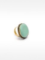 Anillo Maxi Con Piedra azul