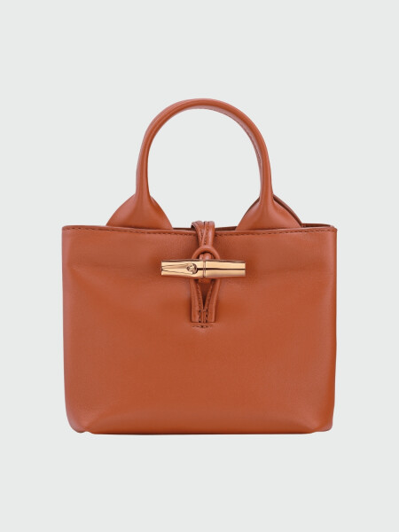 Longchamp -Bolso de cuero, Le Roseau Sleek Terracota
