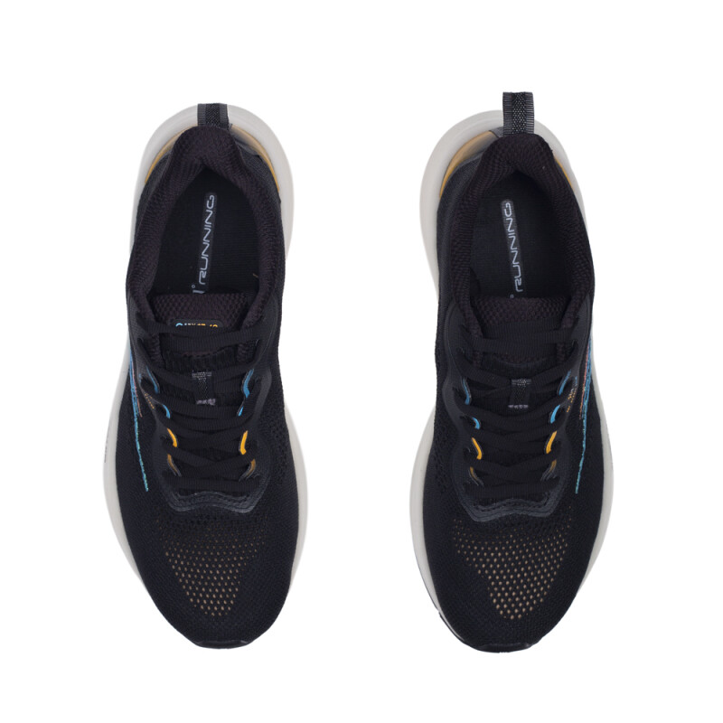 Zapatillas Running Quickfoam Infinity 4.0 Hombre Obsidian Black/papaya Milkshake