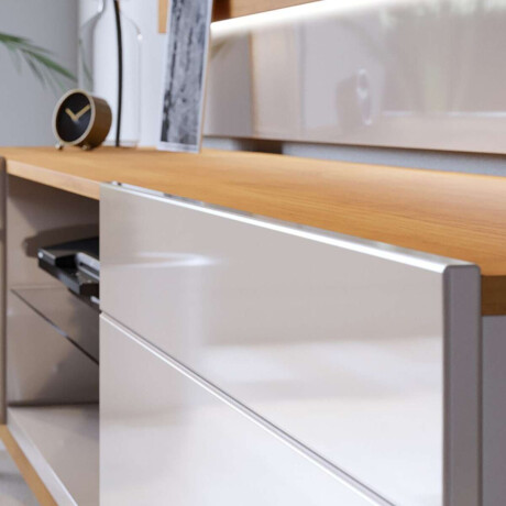 Rack para TV Dune 2.2 Linea Manhattan Natural/Blanco