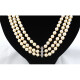 Collar perlas de cultivo 3 vueltas, broche oro 18k blanco y brillantes Collar perlas de cultivo 3 vueltas, broche oro 18k blanco y brillantes