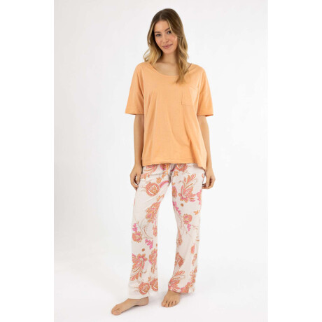 Pijama damask pantalon Rosado