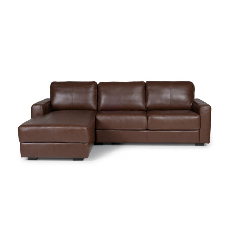 Rinconera Como - Cuero Básico - 2 + Chaise izquierdo New Brown - (Preventa)