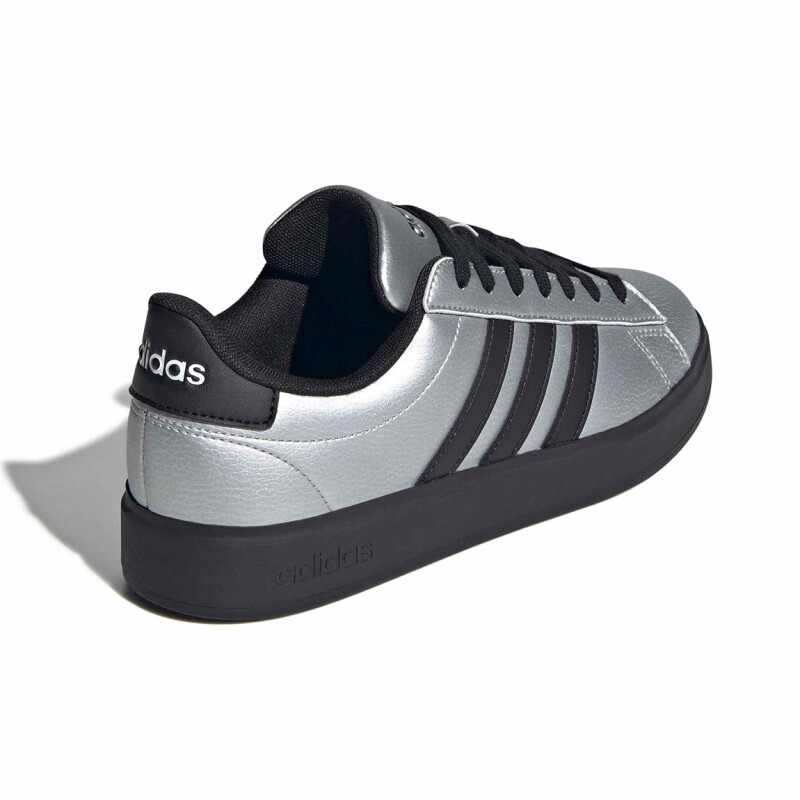 Championes Mujer Adidas Grand Court 2.0 Plata-Negro