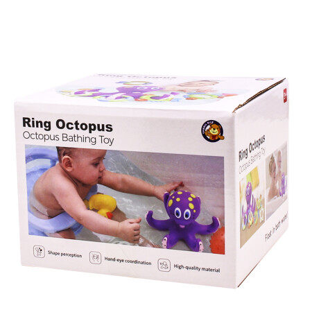 Juguete para baño Pulpo Flotante con accesorios VIOLETA