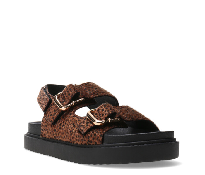 Sandalia ORYX con doble hebilla Animal Print