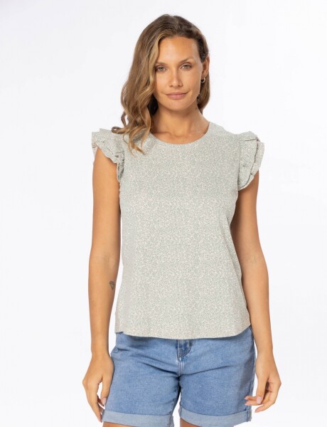 REMERA ESTAMPADA Beige