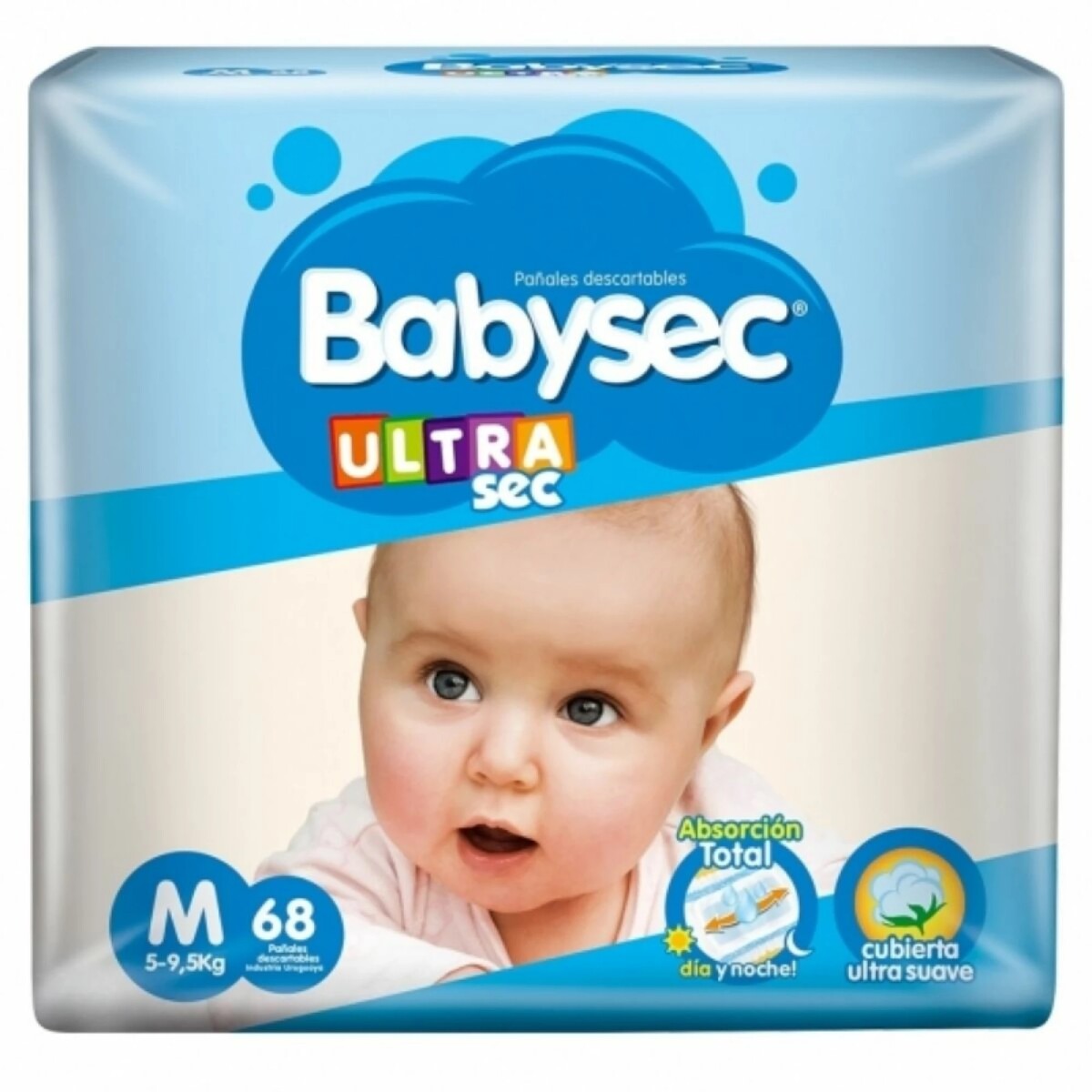 Pañales Babysec Ultrasec M - X68 