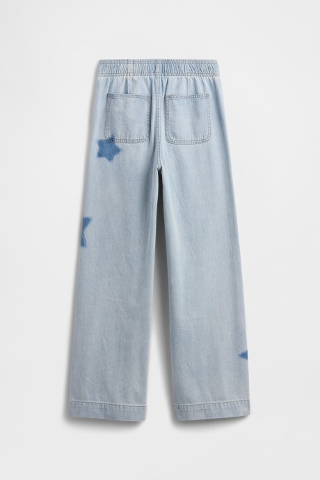 V-EASY WIDE PO LT WASH STAR Navy Stars