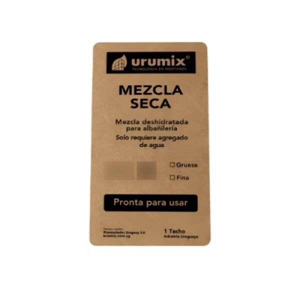 Mezcla Seca Fina Urumix - 25 Kg Mezcla Seca Fina Urumix - 25 Kg