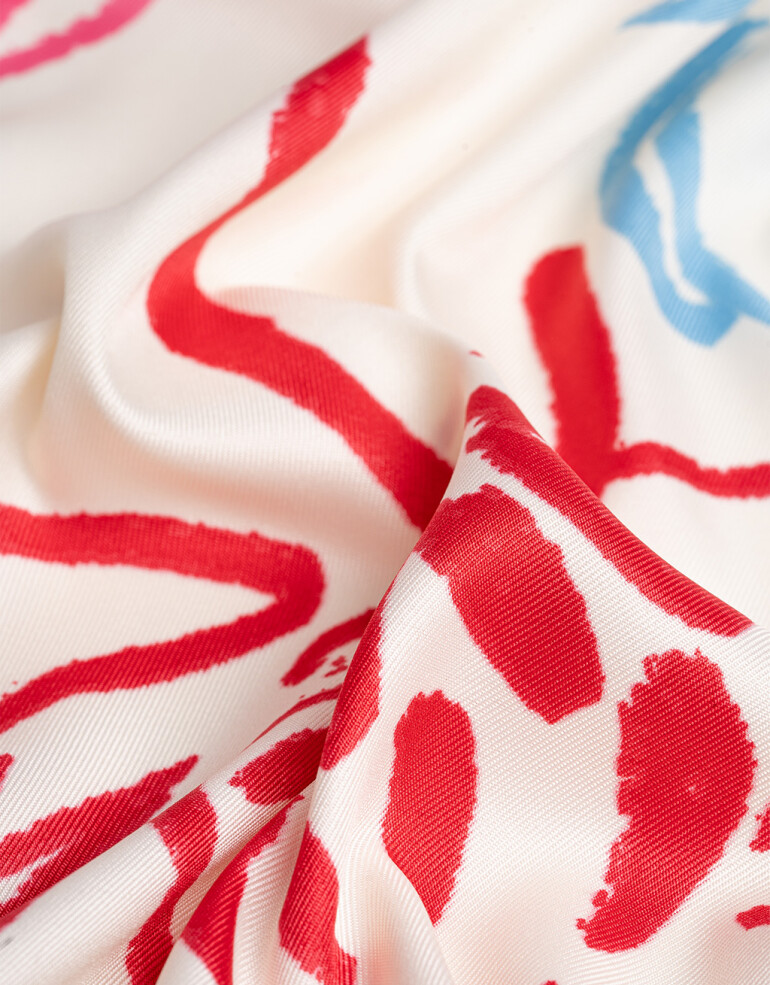 Pañuelos Raso Flores Pañuelo De Material Reciclado - Combinacion Multicolor