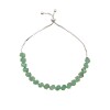 Pulsera oval-Plata 925-Piedra raíz de esmeralda-PU3018 conpiedra