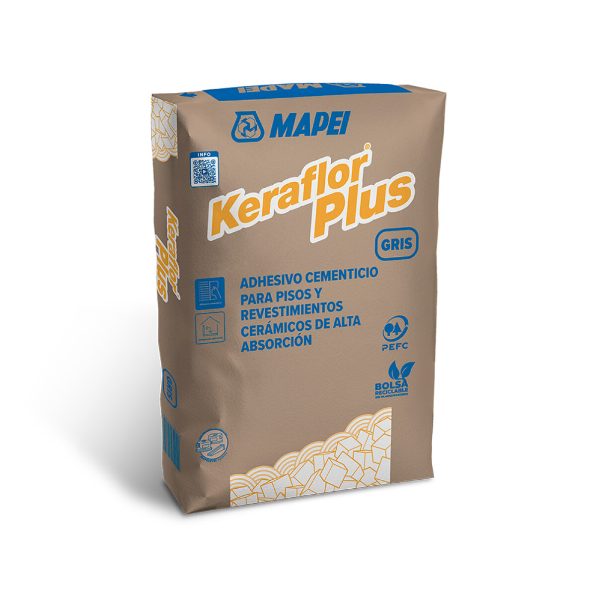 Adhesivo Cementicio Keraflor Plus Grey 25kg 