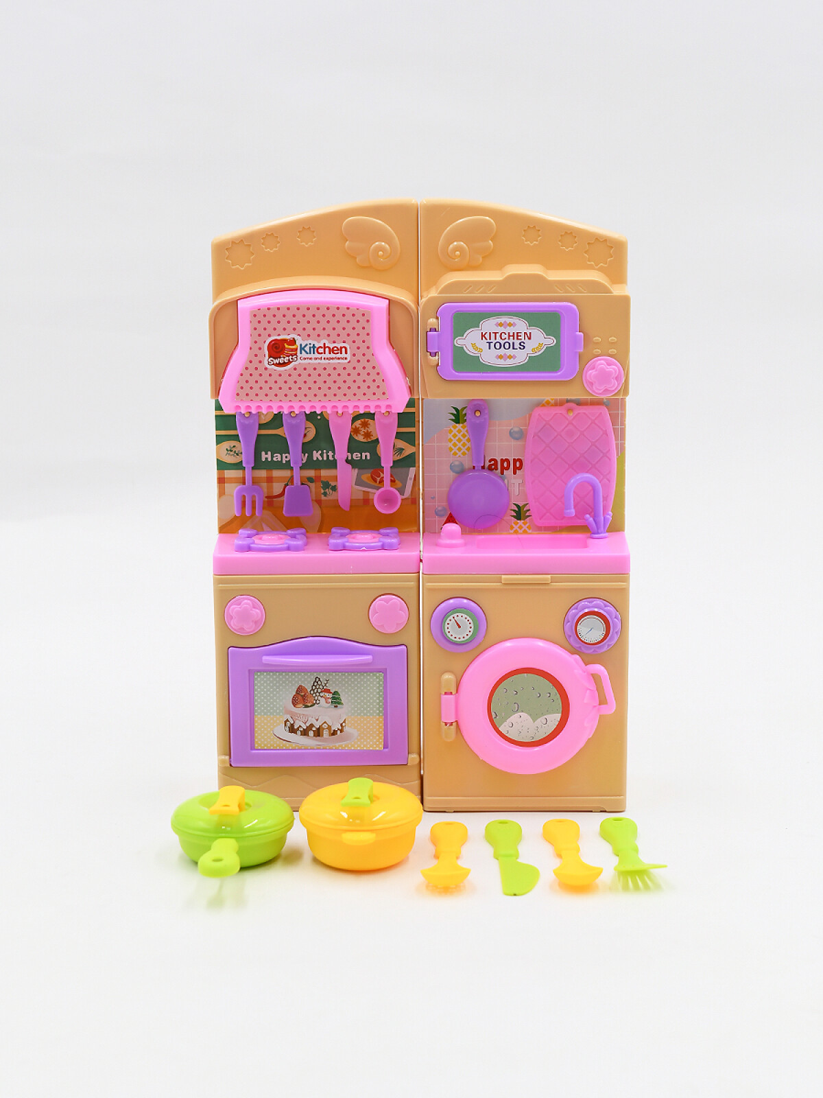 COCINA SET MUÑECA CON ACCESORIOS ROSADO — Guapa