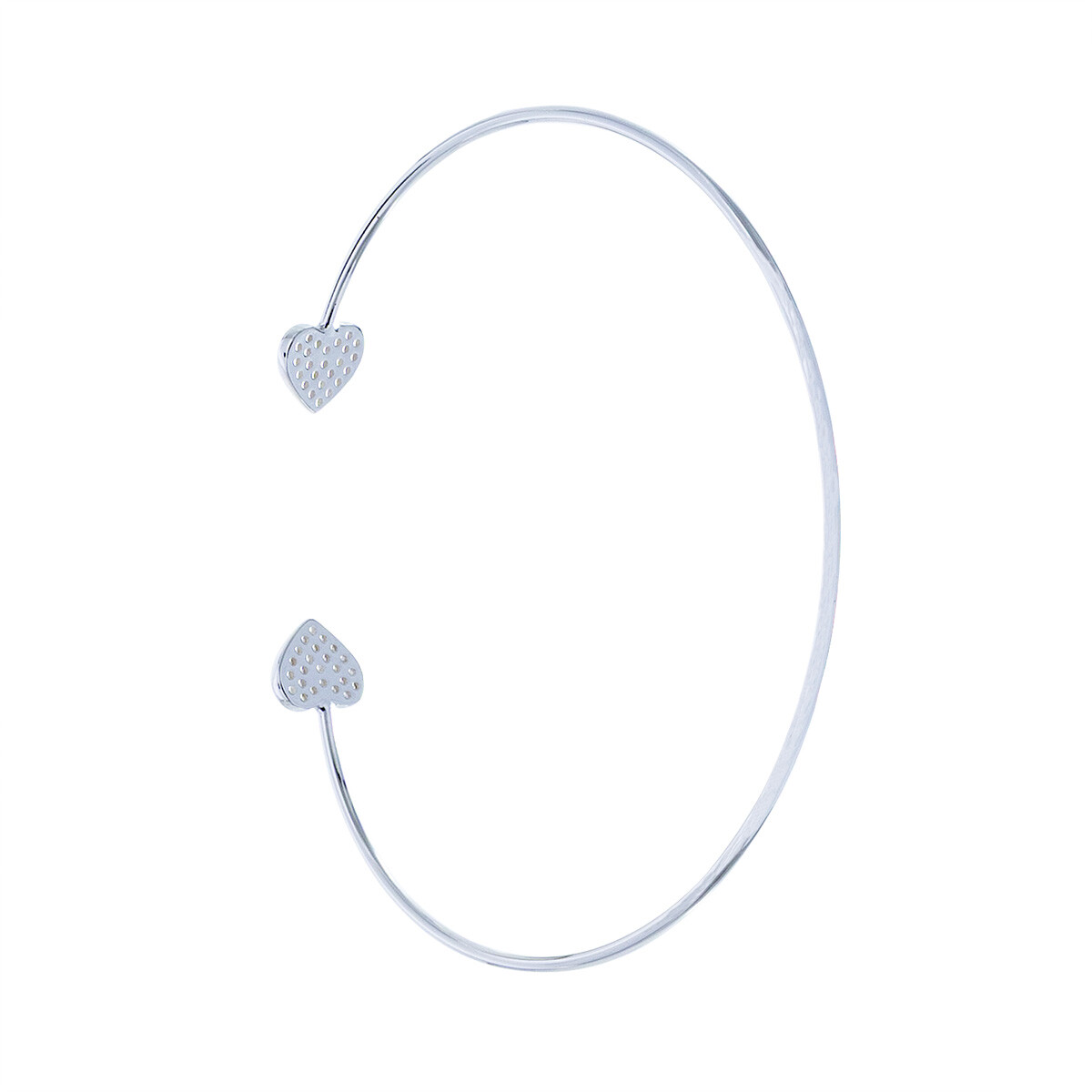 Esclava de plata 925 con circonias CORAZON 