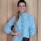 Camisa Franca Denim Celeste