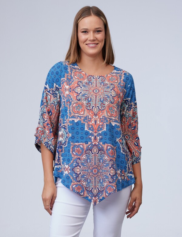 Blusa Printed AZUL/MULTI