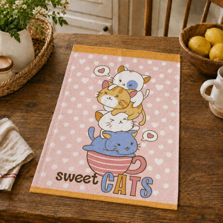 Repasador de Algodon Sweet Cats