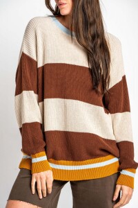 Sweater Rayado Chocolate