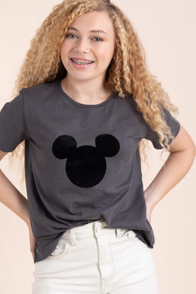 Camiseta teñida - Mickey gris 
