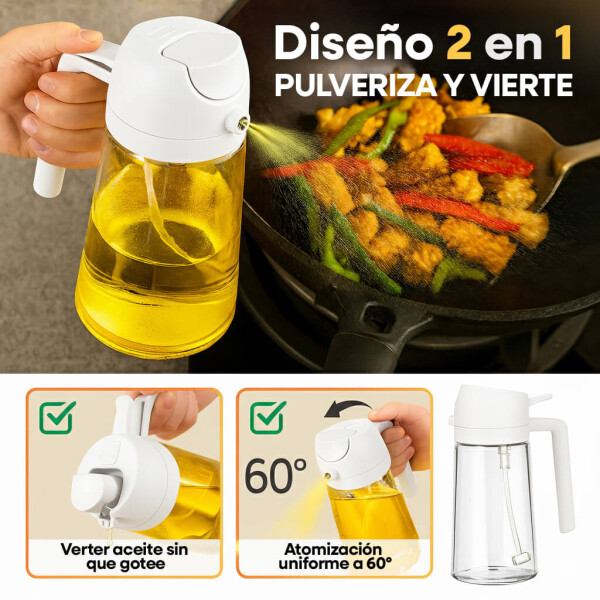 Spray Aceite Vinagre Pulverizador Liquidos Rociador 600ml IMBACK Blanco Spray Aceite Vinagre Pulverizador Liquidos Rociador 600ml IMBACK Blanco
