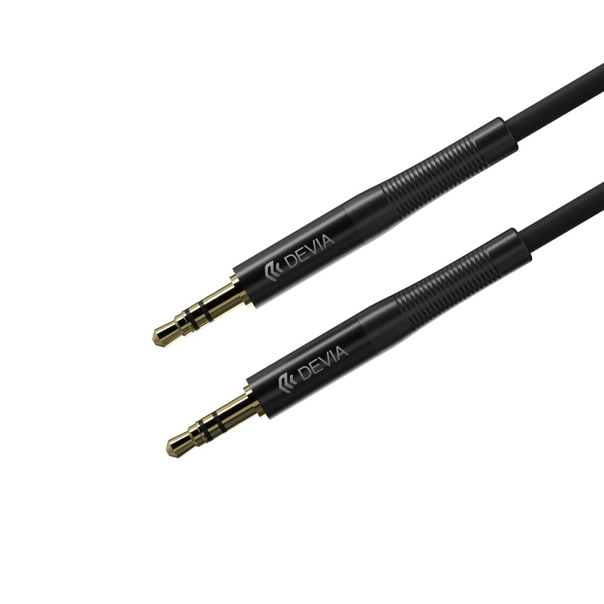 CABLE DE AUDIO AUXILIAR JACK 3.5MM A 3.5MM 1M IPURE SERIES DEVIA Negro