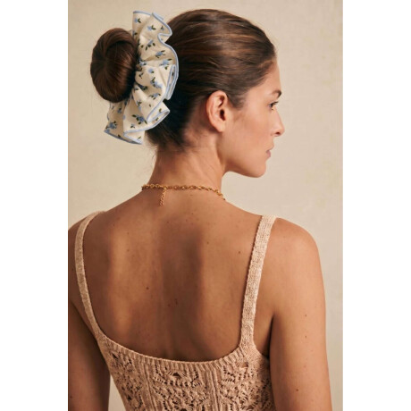 Scrunchie Flores Celeste